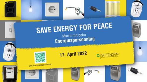 Energiesparsonntag in der Mayors for Peace-Stadt Göttingen am 17. April